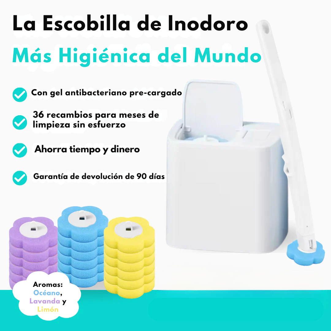 Kit Cepillo Inodoro Desechable 30 Unidades con Soporte